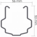 PALO A C TESTATA IN CORTEN 56X53 SPESSORE 1,8 H 2,6 MT